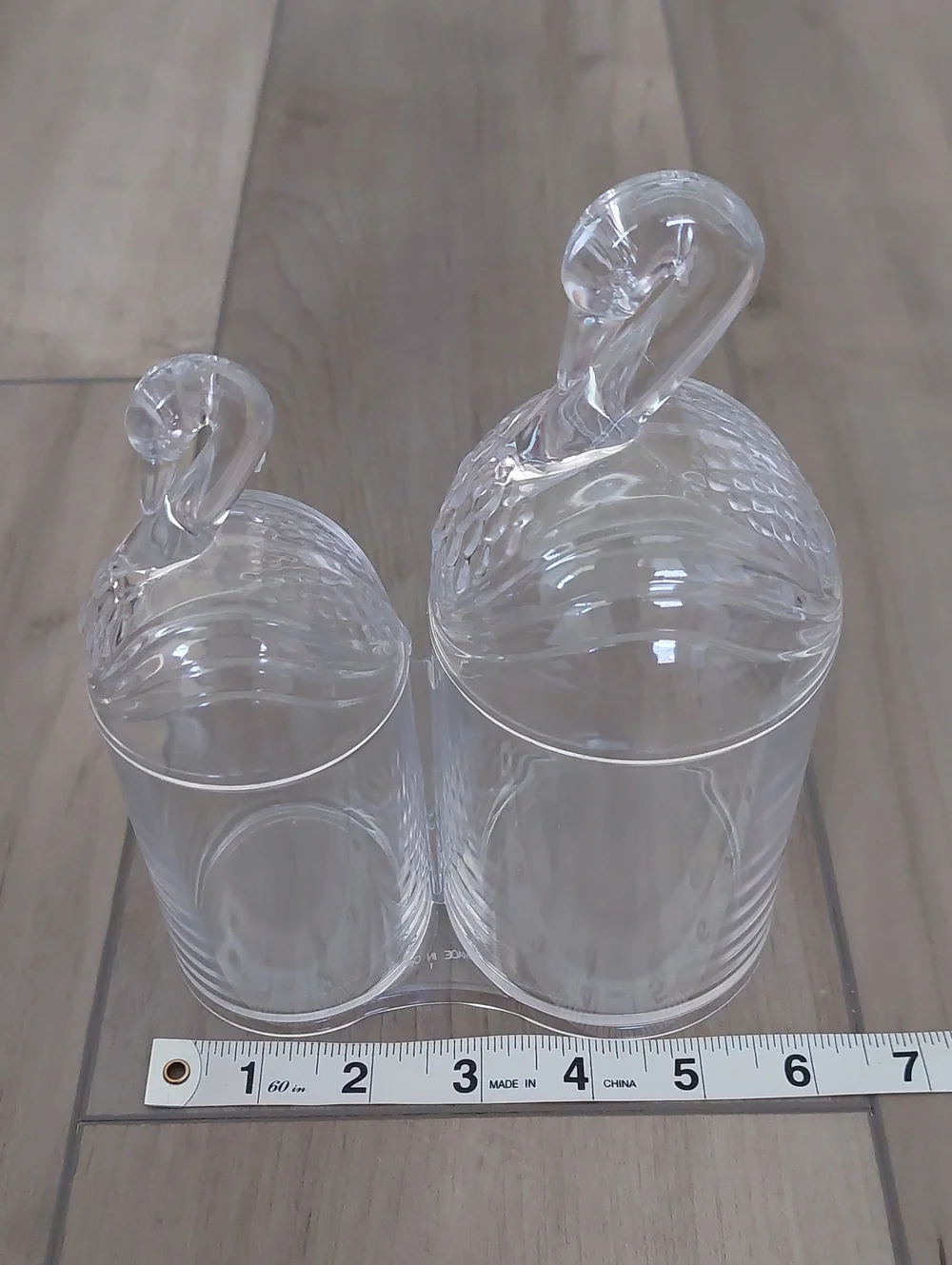 SWAN Cotton Ball & Swab Holder NIB